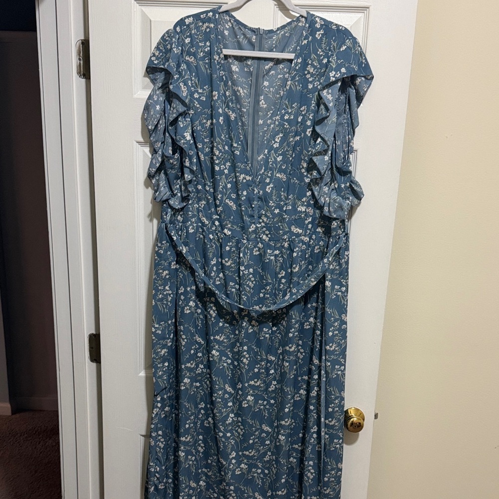Floral Blue Dress